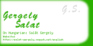 gergely salat business card